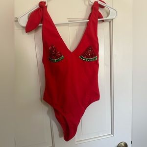 Topshop watermelon sequin one piece